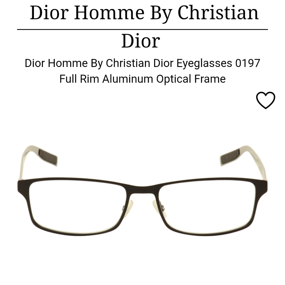 Dior Homme Black Full Rim Glasses
